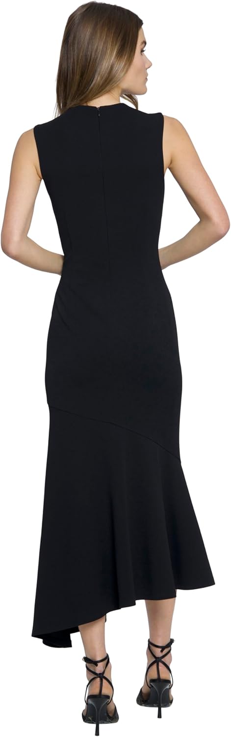 Donna Morgan Womens Asymmetrical Midi Cocktail Dress for Women | Sleeveless Wedding Guest Dresses for Women - Image 3