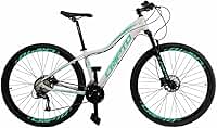 Bicicleta Aro 29 Cripto Scarlet MTB 24 Marchas Alumínio 6061 Freio a Disco Suspensão 80mm Pneus Cravados Bike Trilhas e Uso Urbano