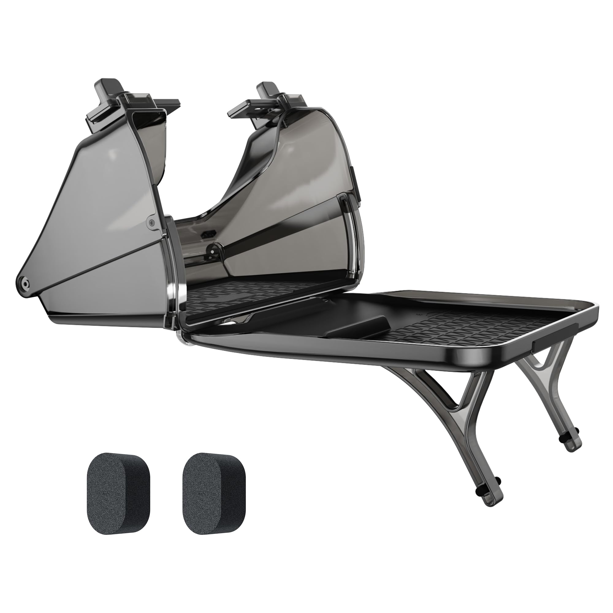 SUPERLIT Tesla Model 3/Y 2016-2025 Accessories -Center Console Hidden Shelf with Attachable Table - Versatile Design for Front Use or Rear Use - Hideable Shelf to Organizer for Phone, Key Card, etc