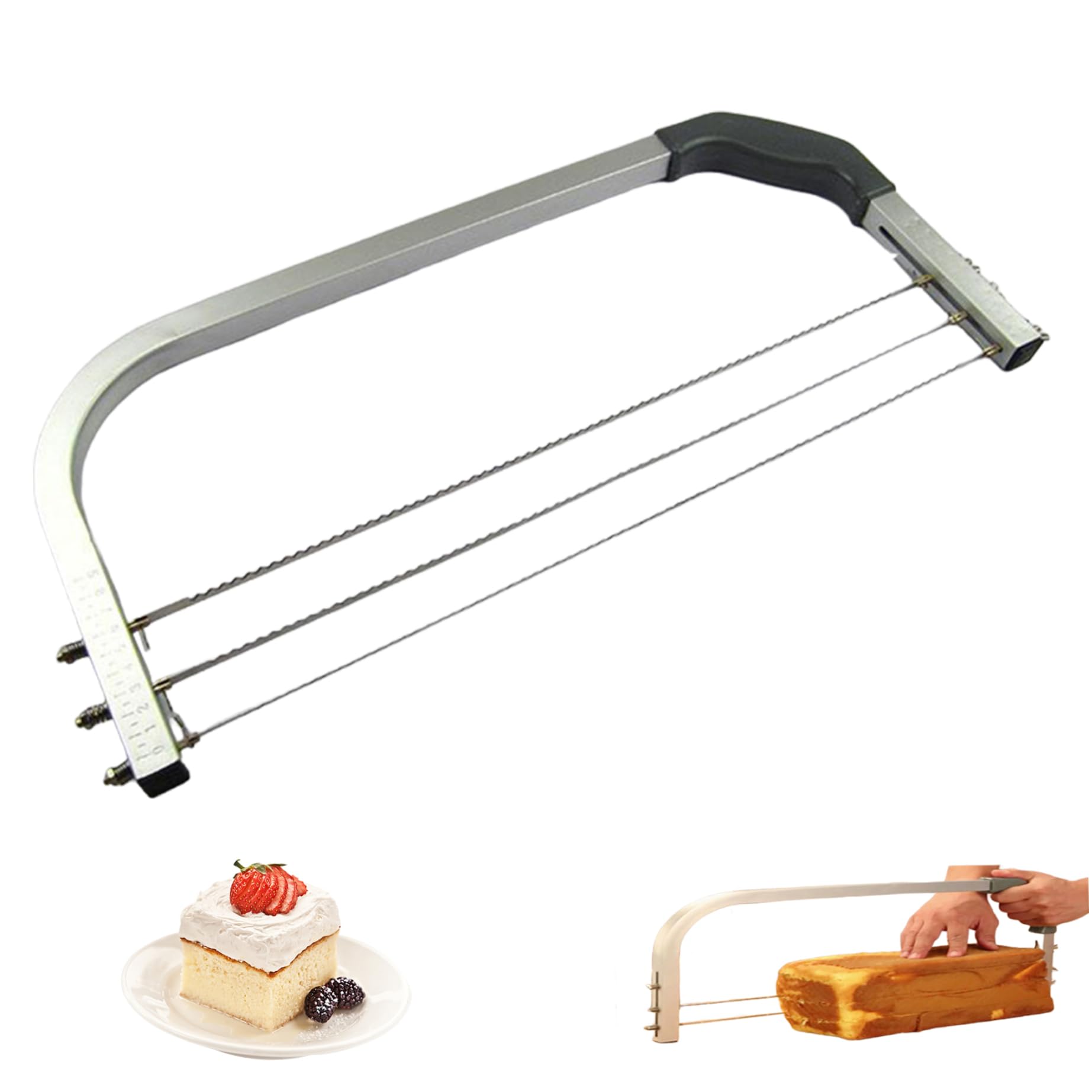 Coupe-gâteau en acier à fils réglables pour stopper les génoises ratées et penchées