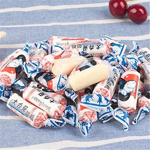 Conejo blanco Lechoso Dulces duros Caramelo Sabor lechoso fuerte Bocadillos casuales chinos (250g)