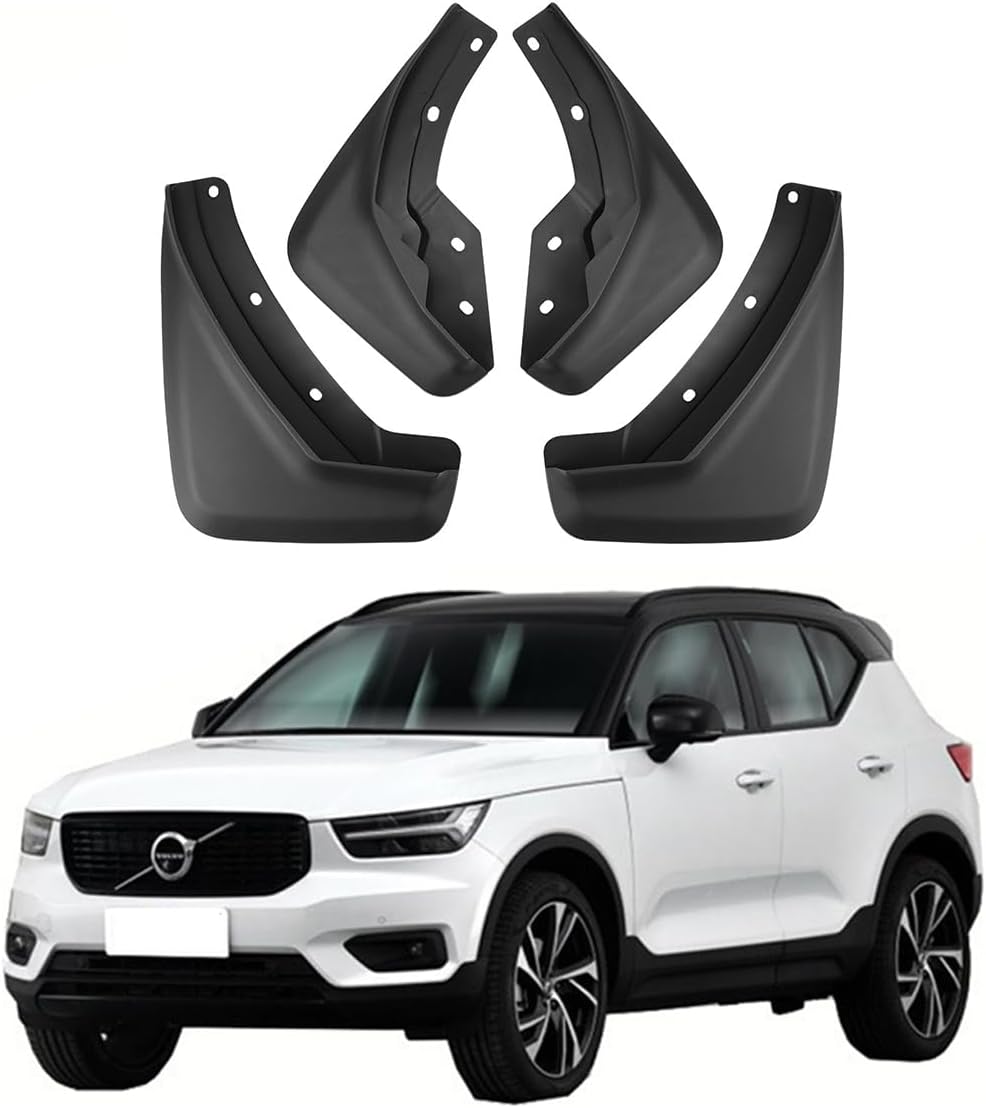 Car Mudguard Mud Flaps for XC40 EV(Fuel Vehicle) 2018-2024 Molded Custom Front and Rear Mudflaps Splash Guards Flares Kit 4-PC Auto Accessories,Send 1 Car Wash Towel