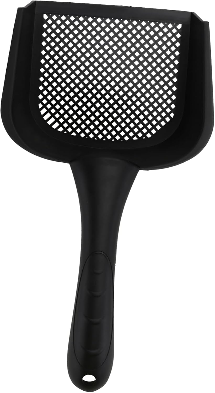 Abaodam Scoop Plastic Waste Shovel for Cats and Dogs Comfortable Handle for Easy Cleaning Durable Design for All Litter Types for Pet Owners Black