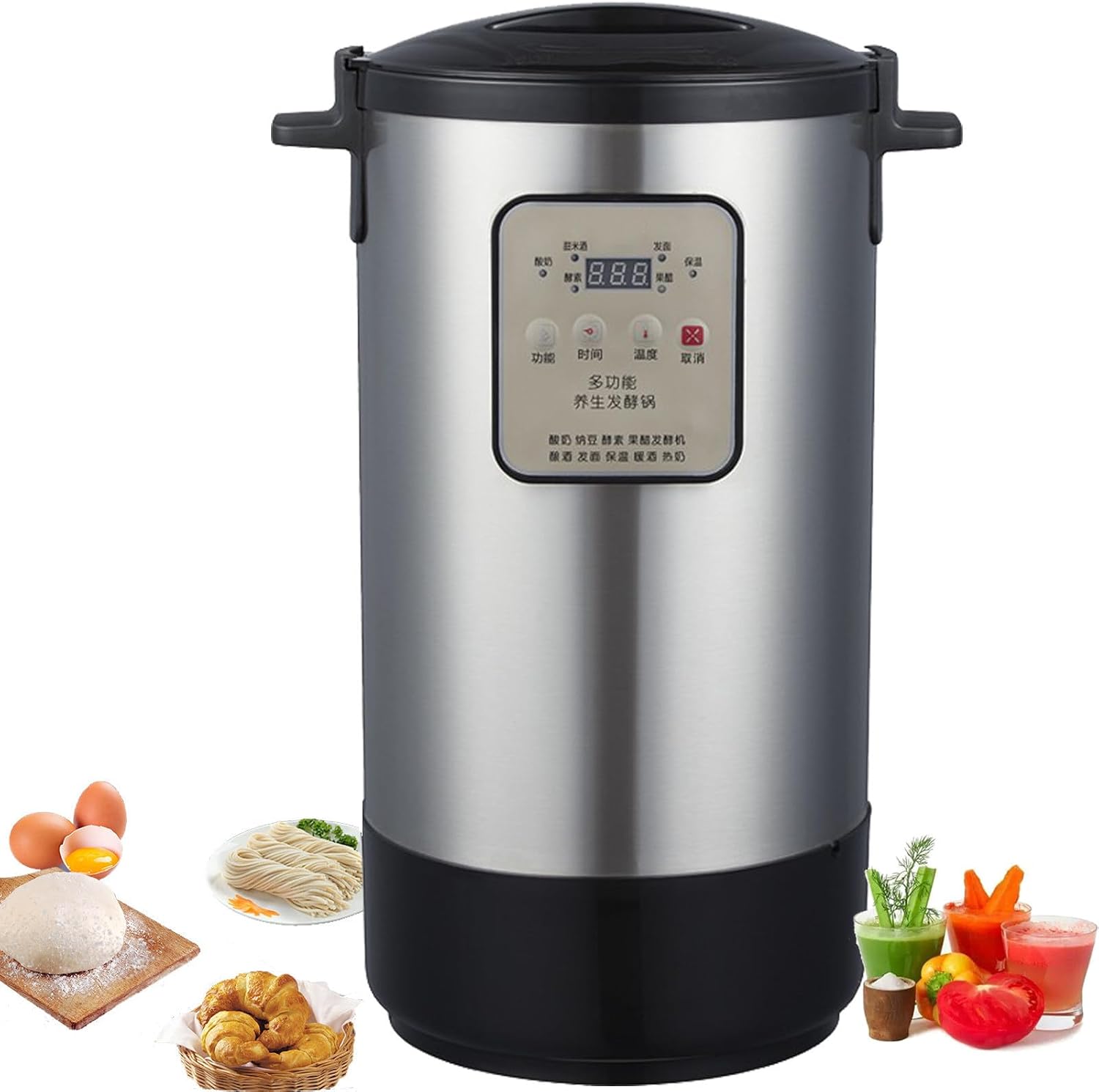 12L/18L Full Automatic Intelligent Fermenter,Multi-functional Yogurt Maker, Bread Dough Proofer Machine,Natto Maker,Sweet Rice Wine Maker,Adjustable Time and Temperature,for Commercial Kitchen,18L