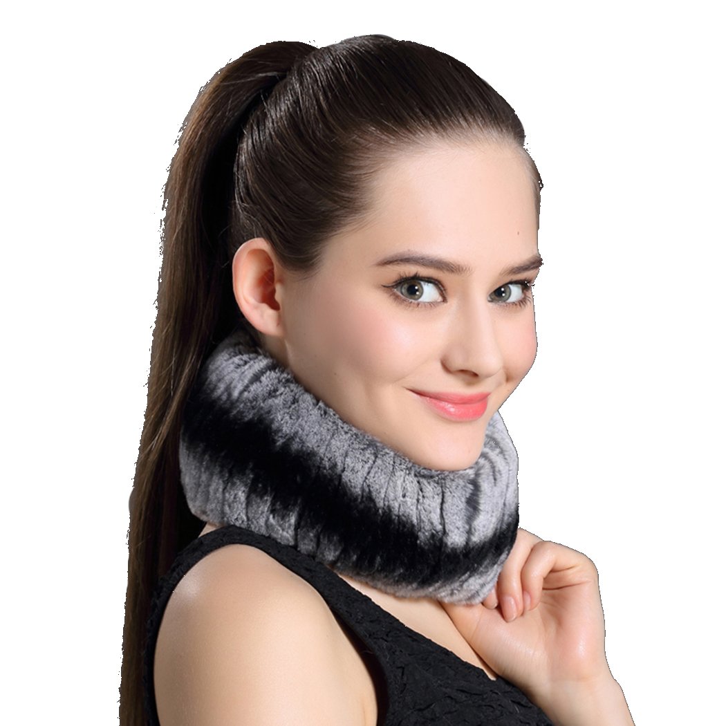 BeFur Bandeau Du Cheveux Femme Fourrure De Lapin Tour De Cou Chaud Cache Oreille Du Ski Hiver