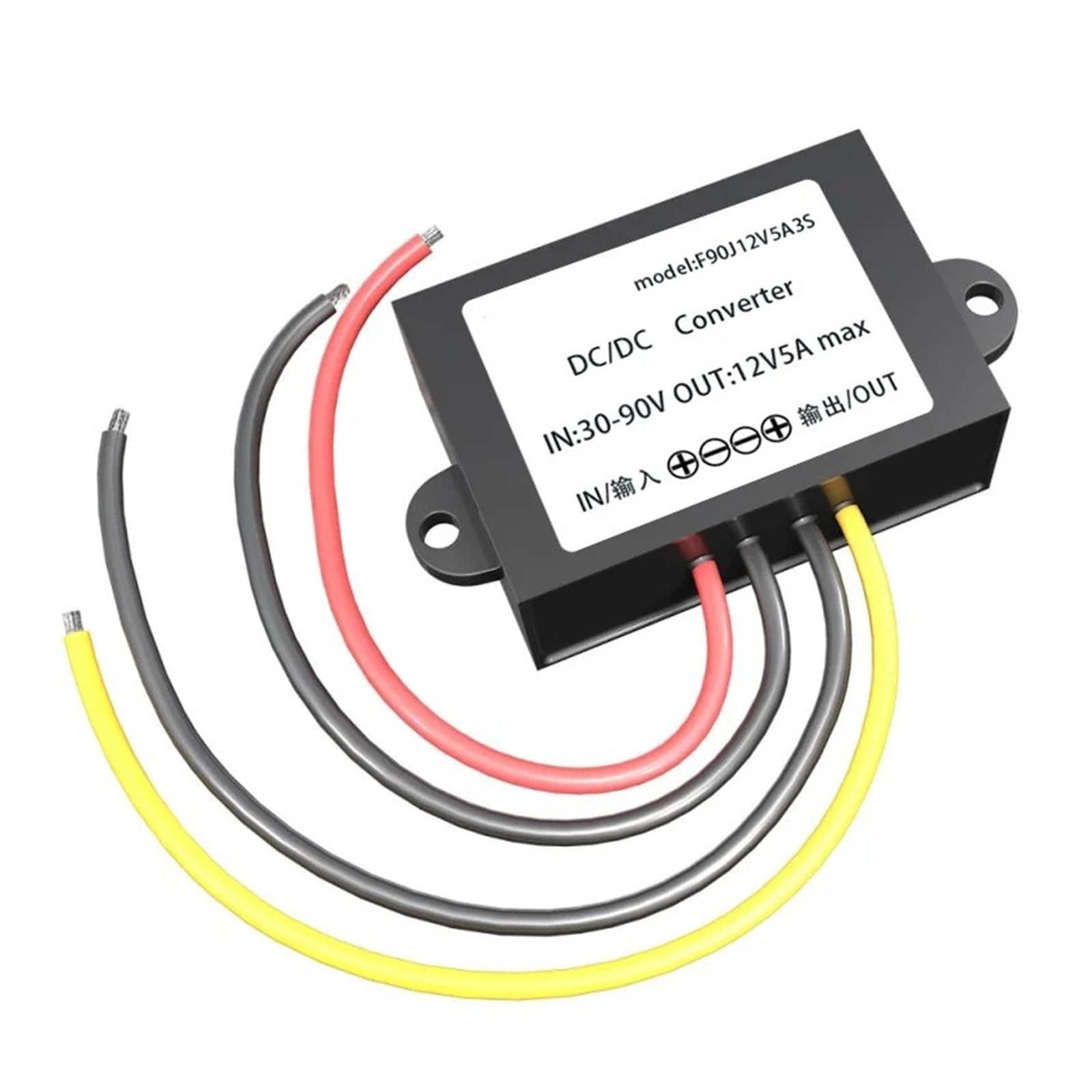 Convertisseur abaisseur de tension 48V 60V 72V vers 12V 5A étanche IP68 CC