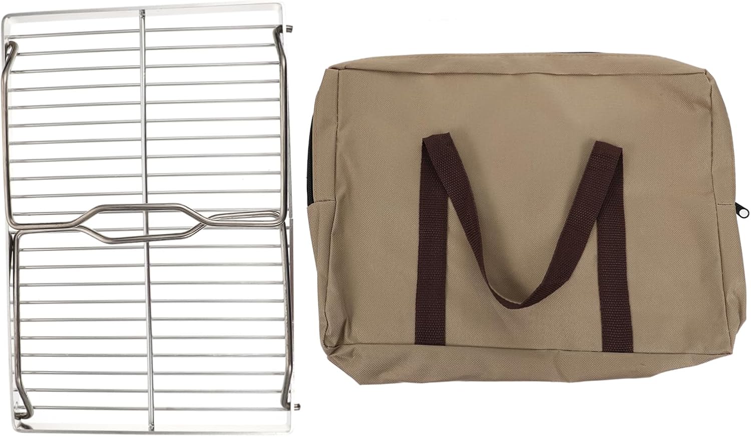 BESPORTBLE Folding Portable Bbq Grill Stainless Steel Outdoor Barbecue Grate for Camping Picnics and Backyard Cooking Space-saving Design Easy to Clean for Family Gatherings