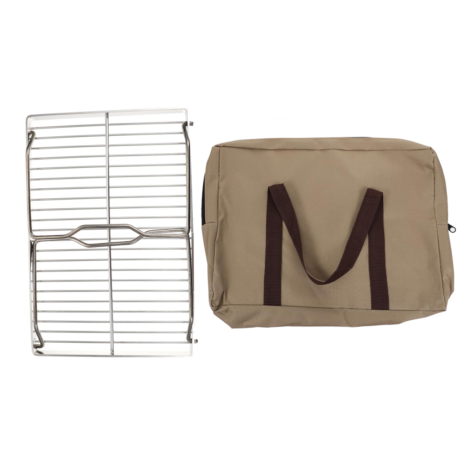 BESPORTBLE Stainless Steel Bbq Grill Folding Charcoal Grill Outdoor Camping Barbecue Rack