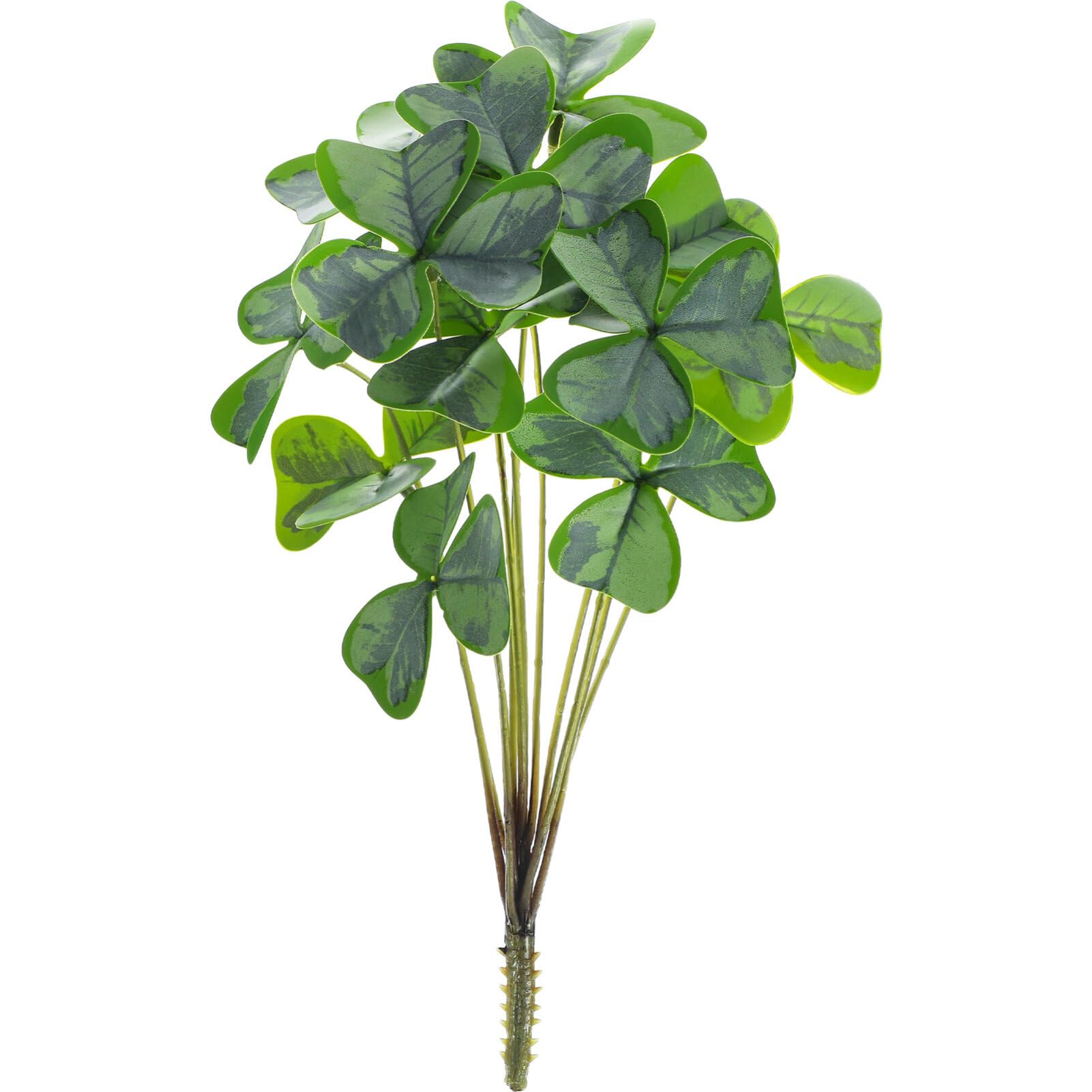 STOBAZA 1 Bunch Greenery Stems Twigs Artificial Clovers Bushes Simulation Green Plants Fake Shamrock Picks Flower Arrangement DIY Bouquet Stems Irish Party St Patricks Day Decor