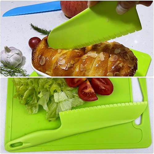 Miniatura 11 de jawbush Cuchillo profesional para lechuga para prevenir el marrón, cuchillo de cocina dentado de plástico de 11 pulgadas para verduras, ensalada