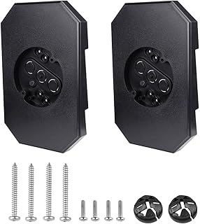 Black Vinyl Siding Mounting Blocks, 8141DBL Siding Mounting Plate, Siding Lamp Mounting Kit with Built-in Electrical Box for 1/2 inch Lap Double and 4 inch Siding,2 Pcs