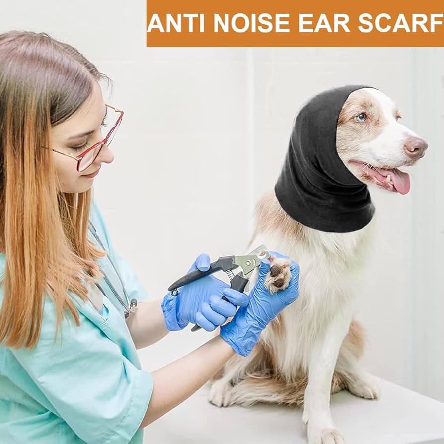 Snood Paraorecchie Per Cani E Gatti Piccoli - 2 Pezzi, Felpa, Anti-rumore, Colori Rosa E Viola - Foto 9