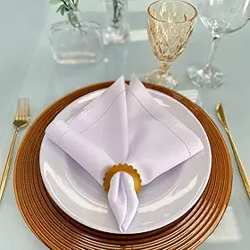 Guardanapos de Tecido Mesa Posta Decorativo Oxford 40x40 Premium - 8 Unidades BRANCO