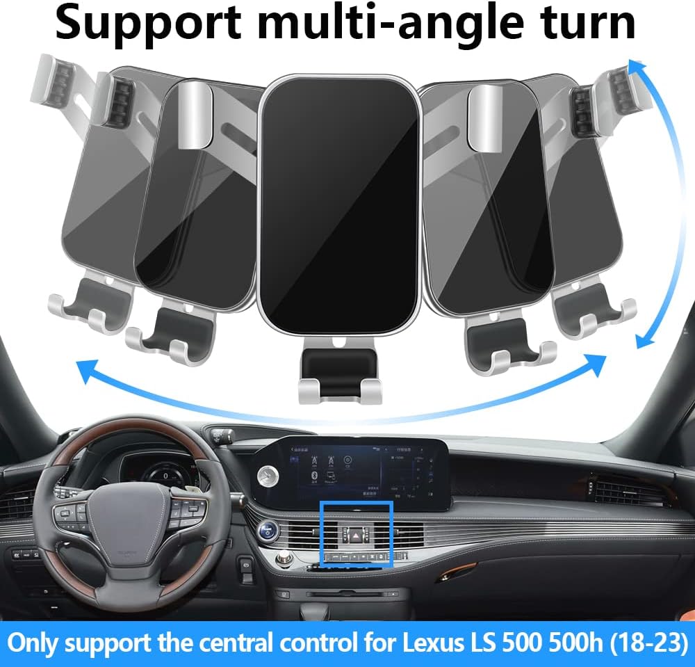 Car Phone Holder for Lexus LS 2018 2019 2020 2021 2022 2023 2024 2025 2026 500 500h 500F Auto Interior Accessories Best Cell Phones Mount Cellphone Mobile Cradle Charging Navigation Stand