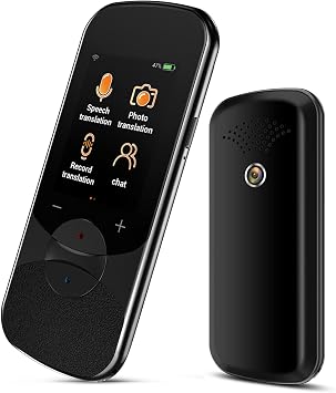 vormor Language Translator Device Two Way Instant Translator Device with 106 Language AI Voice Translator Support Online/Offline/Image/Recording Portable Translation Device with 2.4" HD Touch Screen