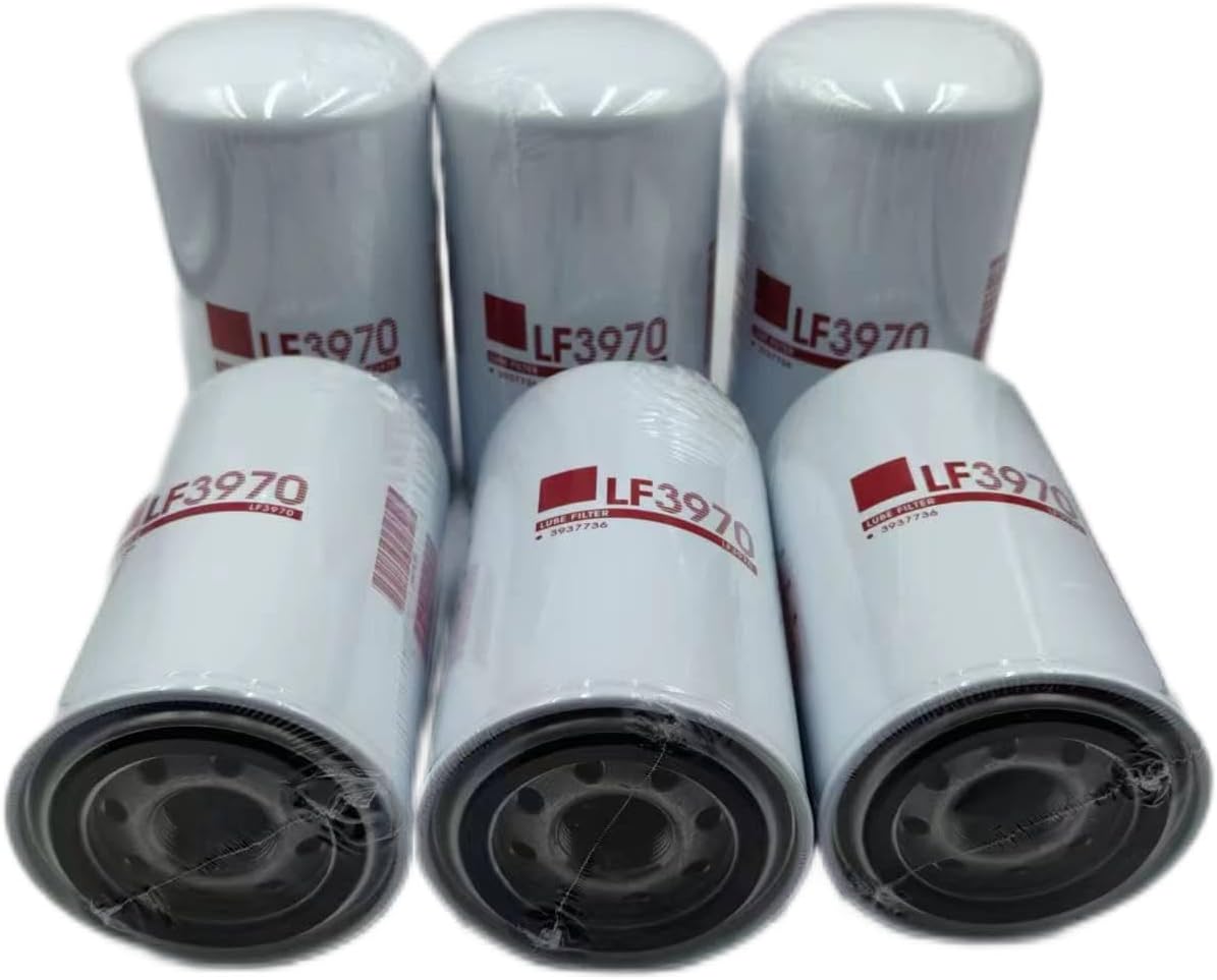 BNAGTE 6PCS Oil/Lube Filter LF3970 3937736,3937144,B7177,P550428 Replacement For Cummins ISB Engine,application Freightliner B6.7 Peterbilt Kenworth PX-6 PX-7 International ISB6.7