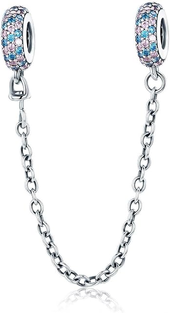 925 Sterling Silver Beads Safety Chain Stopper Charms For Pandora Women's European Style Snake Chain Bracelet Jewelry