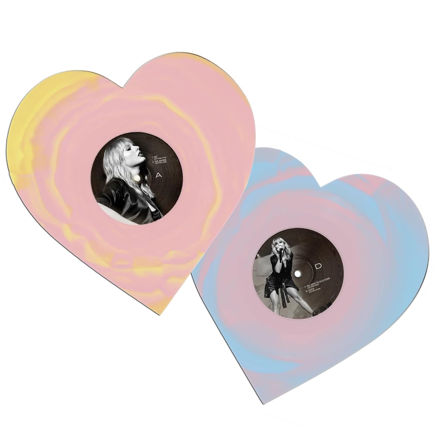 Lover - Live From Paris Heart Shaped Webstore Exclusive Pink & Blue Marble with Clear Slipcase