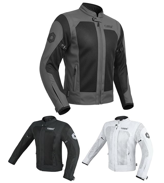 CUBER MOTORCYCLE BREATHABLE MESH JACKET MENS WITH CE ARMOR BIKERS RACING GEAR SUMMER MOTORBIKE PROTECTIVE JACKET