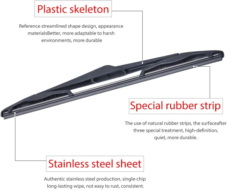 OTUAYAUTO Replacement for Ford Focus 2012-2018 Rear Windshield Back Wiper Arm Blade Set OEM CV6Z-17526-C