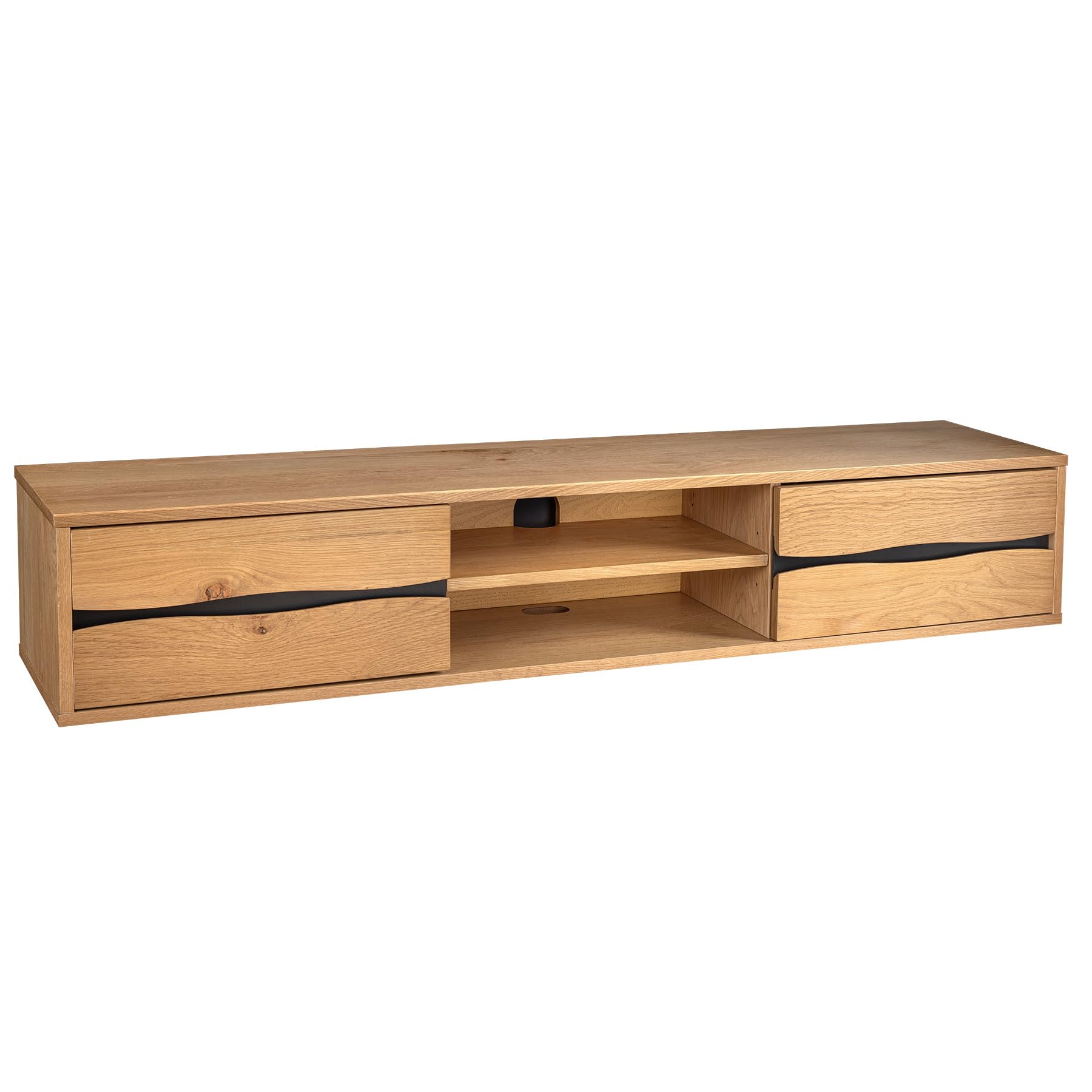 TV-Lowboard LIVING EDGE - 160cm - natur - Wildeiche Baumkante