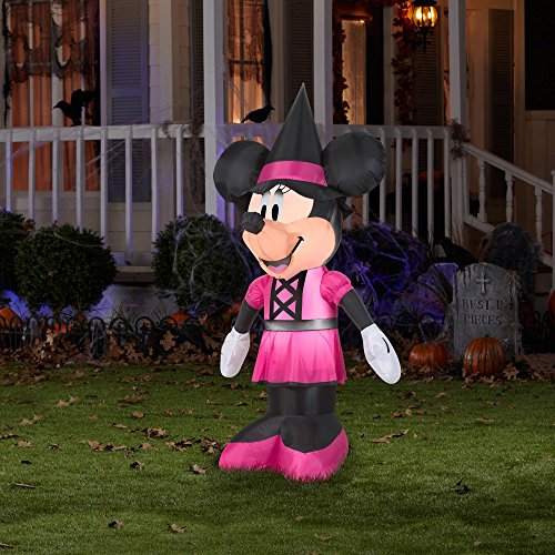 Disney Minnie Mouse 5 Ft. Tall Halloween Inflatable Yard Decor LED Light Self Inflates in Seconds