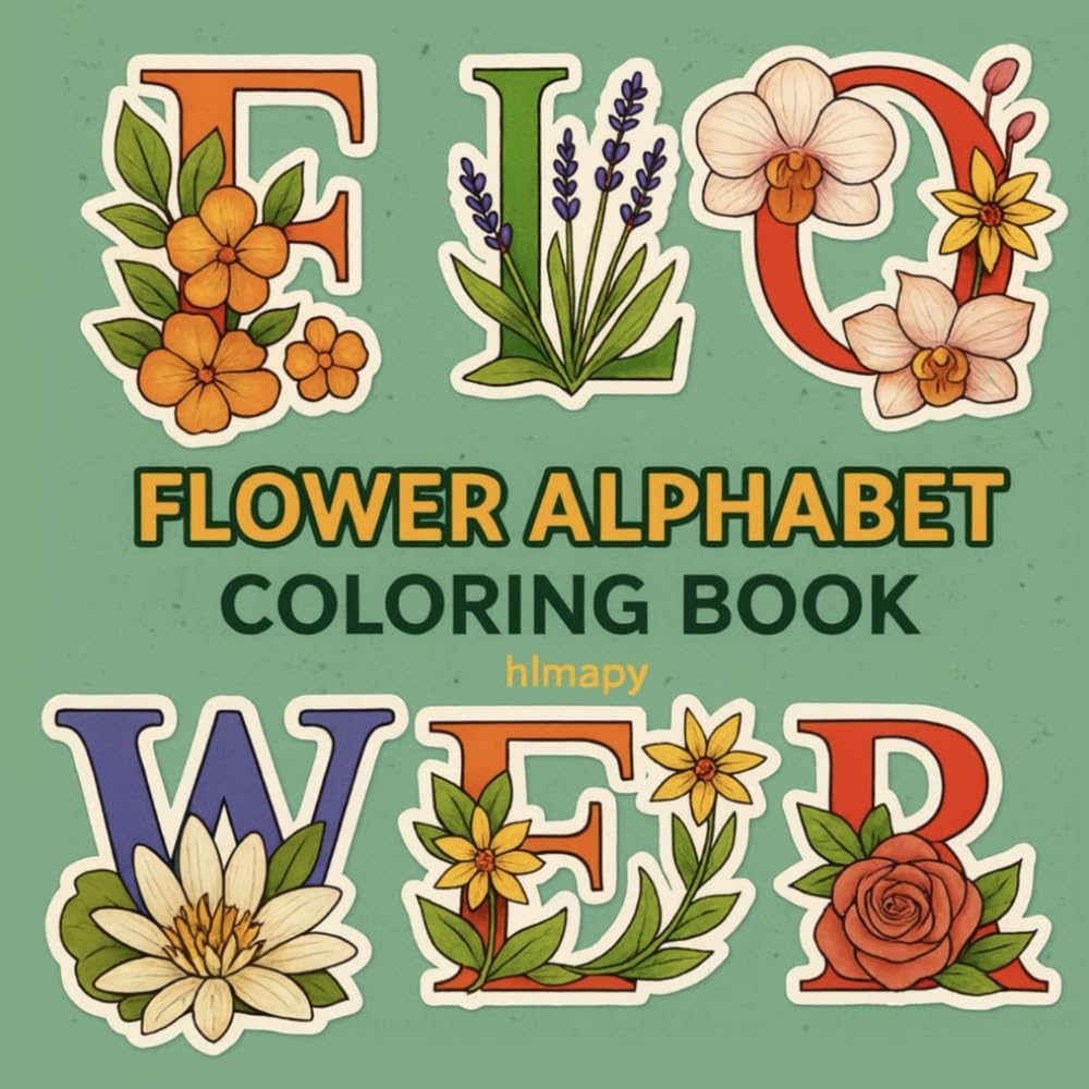 FLOWER ALPHABET COLORING BOOK