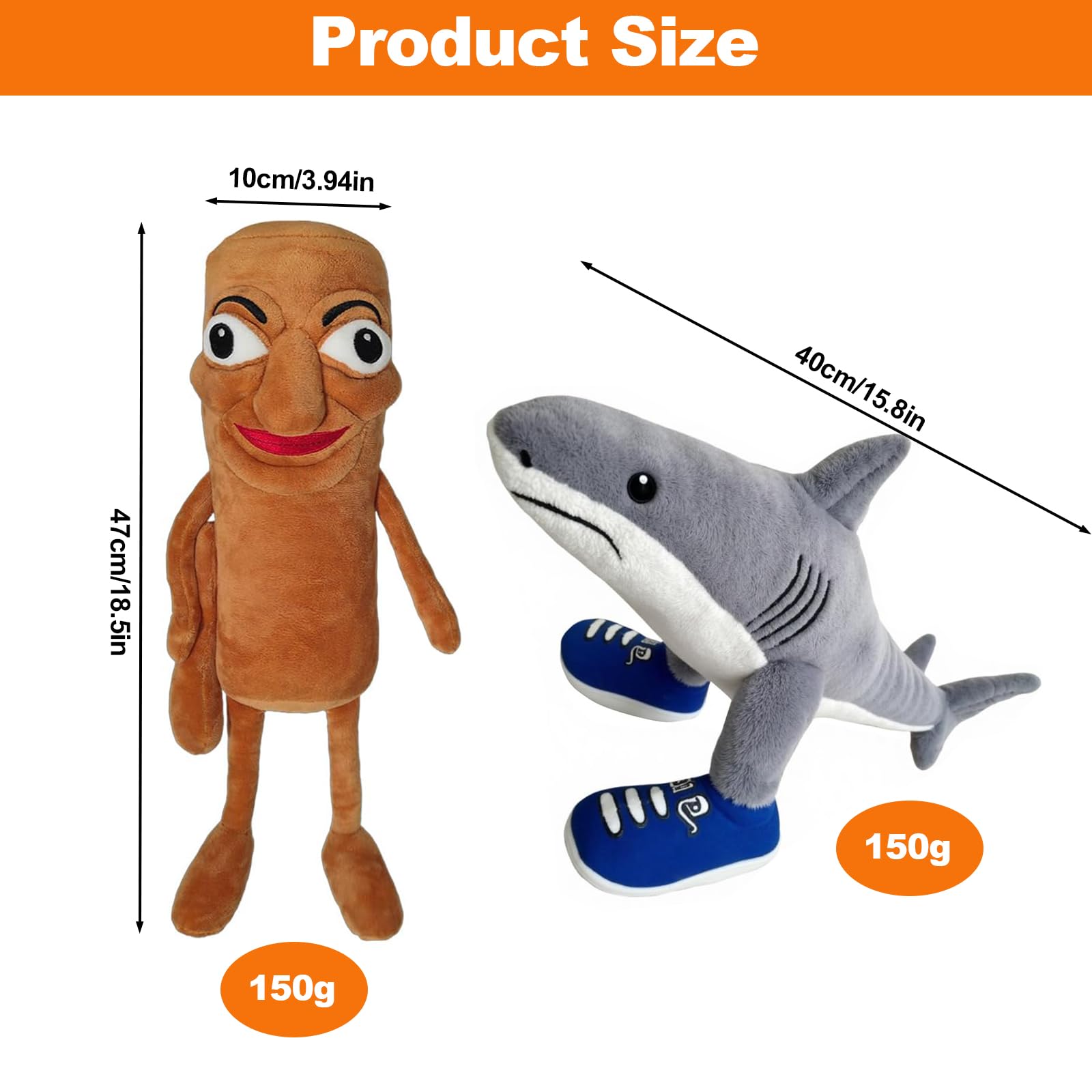 chiquieray Italian Brainrot Toy, 2PCS Tung Tung Tung Sahur Plush, tung tung tung sahur - Image 2