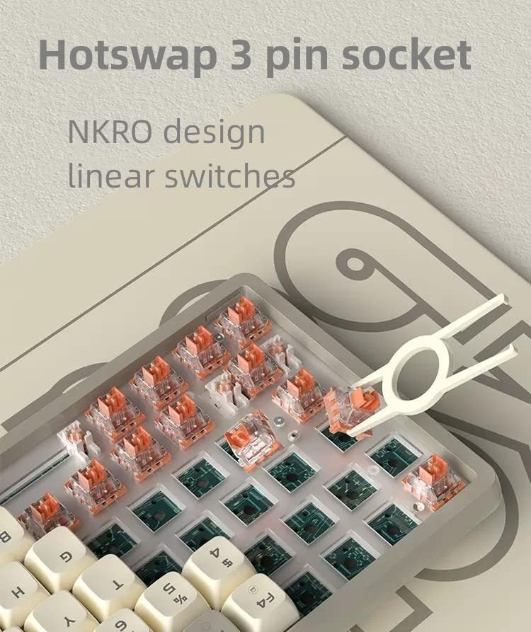 Close-up showing a switch being removed with a puller