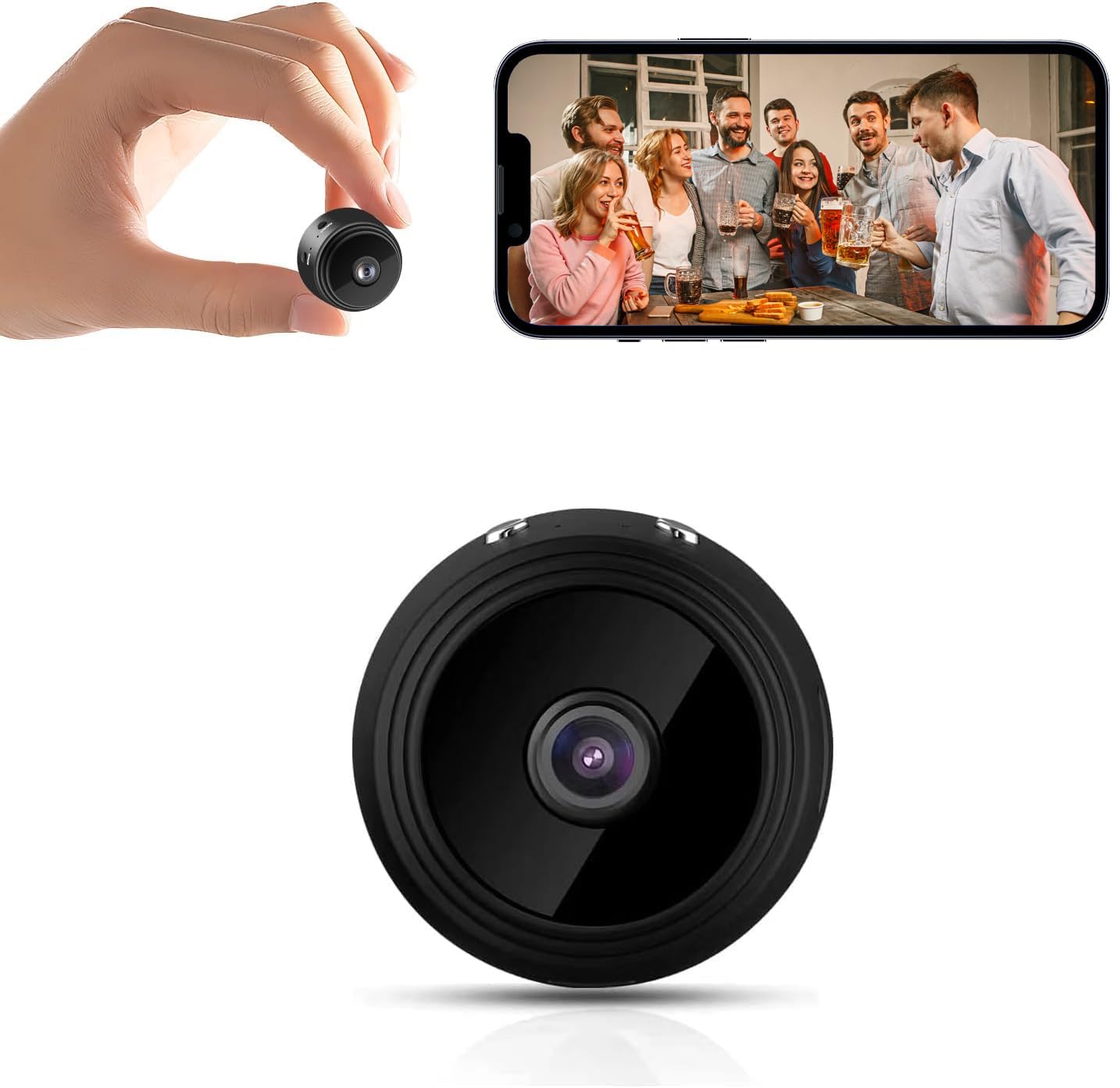 Hidden Camera-Spy Cameras-1080P HD Night Vision-WiFi Wireless Cam-Nanny Camera-Pet Baby - HD Surveillance Cam - Surveillance Cameras with