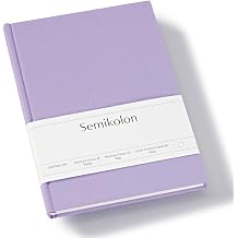 Semikolon 370049 - Notebook Classic A5 Blank - 160 Pages Cream White Paper - Bookmark - Purple Silk Purple