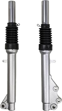 RedCap OEM Front Shock Absorber Assembly Set Compatible with GY6 50cc TaoTao ATM50A/1 Pony 50 Speedy 50 Jonway YY50QT-21 Scooter Moped - Left & Right Shocks Silver