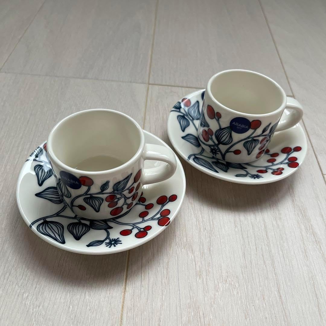 ルノ フロストベリー エスプレッソカップ&ソーサー 2客 ARABIA