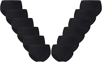 MIRITY Womens Hipster Panties Low Rise Underwear Briefs 12-Pack - Soft, Breathable, Stretchy Comfort Fit