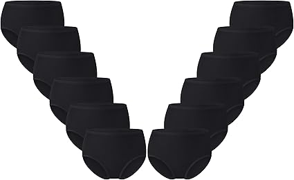 MIRITY Womens Hipster Panties Low Rise Underwear Briefs 12-Pack - Soft, Breathable, Stretchy Comfort Fit