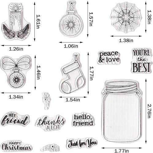 Miniatura 7 de Threetols Sellos transparentes de fondo de Acción de Gracias para hacer tarjetas, sello de goma transparente de calabaza y pavo, sellos de cosecha