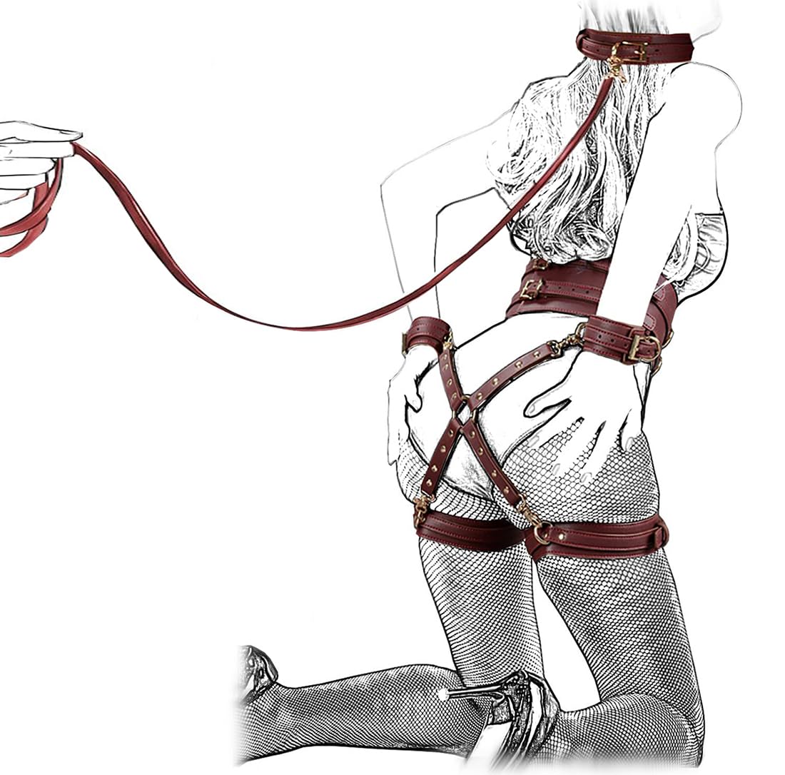 Handschellen Sex Bett Fesseln Sex-Spielzeug für Paare Extrem Bondage-set Fessel Set BDSM Handfesseln Halsbänder Fußfesseln Beingurte