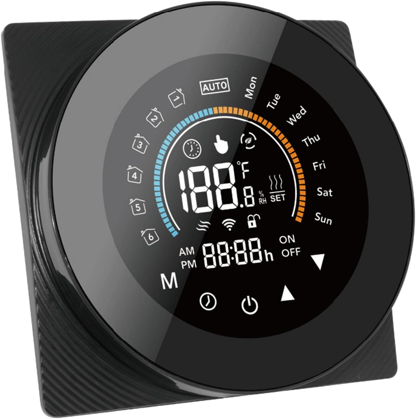 Tuya WiFi Smart Thermostat for Electric Heating Digital Temperature Controller Large LCD Display Touch Button Voice Control Compatible with Google Assistant & Amazon Alexa/Xiaodu/Tencent YANMAO