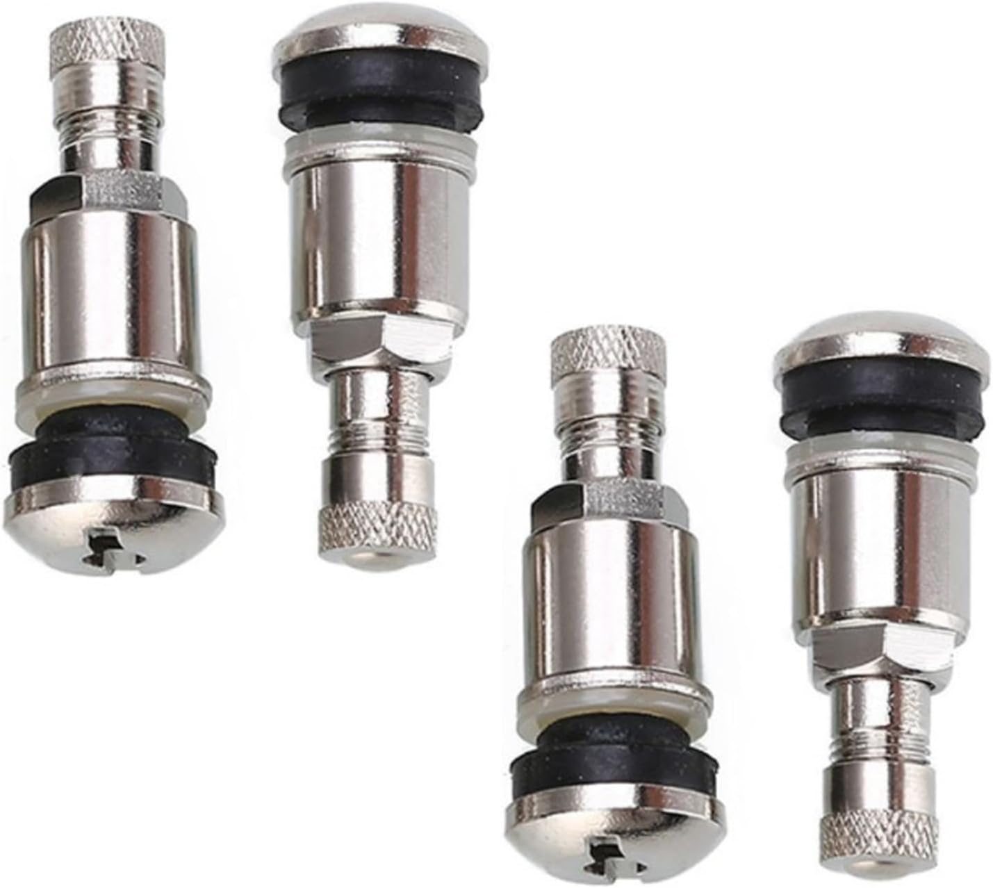 VALVOLE CERCHIONI PER Cerchi In Lega Audi 4 Pezzi Valvole Cerchi Pneumatici Nero Metallo Nuovo - Foto 8