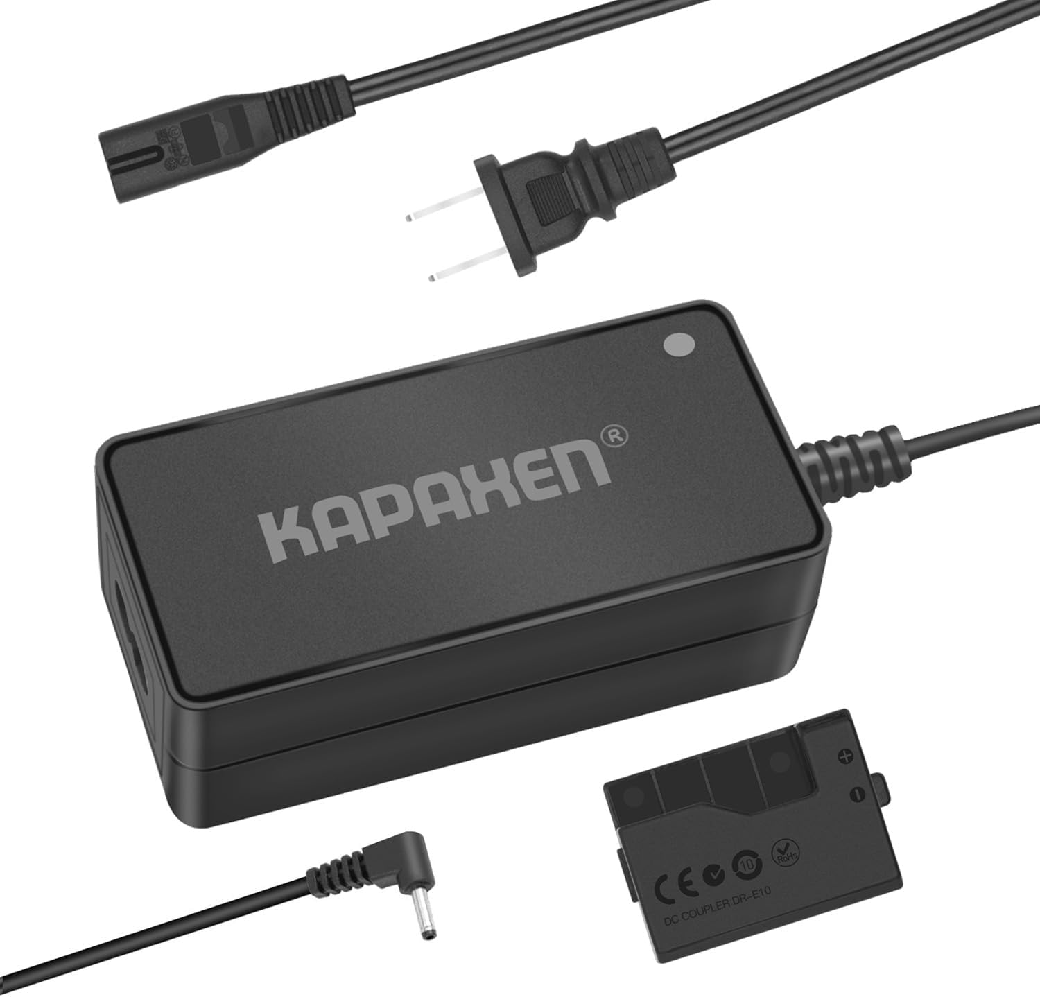 Kapaxen ACK-E10 (UL Listed) AC Power Adapter Kit for Canon EOS Rebel T3, T5, T6, T7, T100, Kiss X50, Kiss X70, EOS 1100D, 1200D, 1300D, 2000D, 4000D Digital Cameras