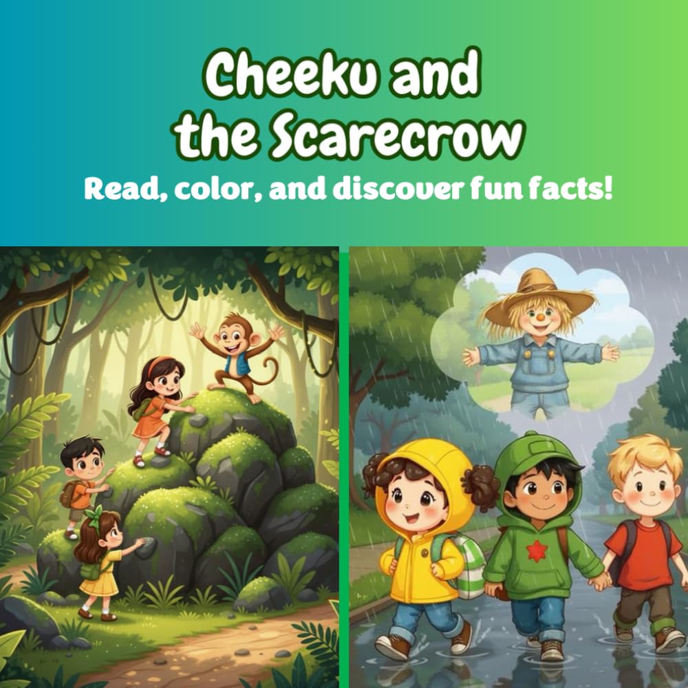Cheeku and the Scarecrow: Read and Color with Cheeku (Two Little Stories to Cherish - With Coloring)