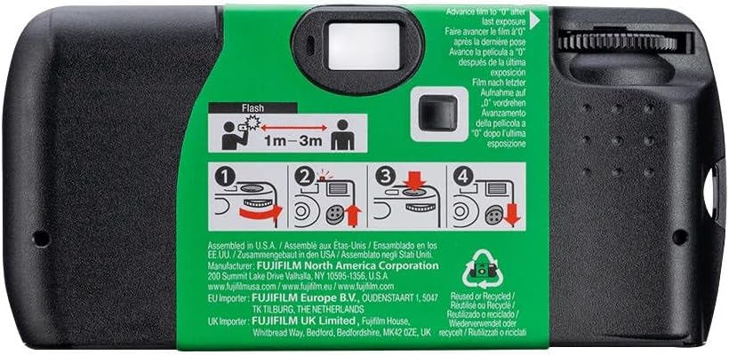 Fujifilm Quicksnap Flash One-Time-Use Disposable Camera (27 Exposures)