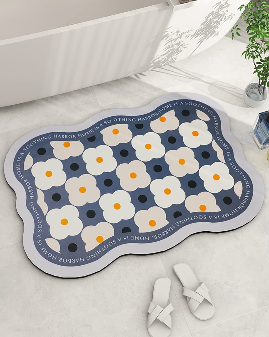 Alfombras De Baño Alfombra De Baño, Alfombra Antideslizante De Barro De Diatomeas Alfombra De Piso De Baño Súper Absorbente Alfombra De Secado Rápido para Baño Cocina Sala De Estar Almohadilla para