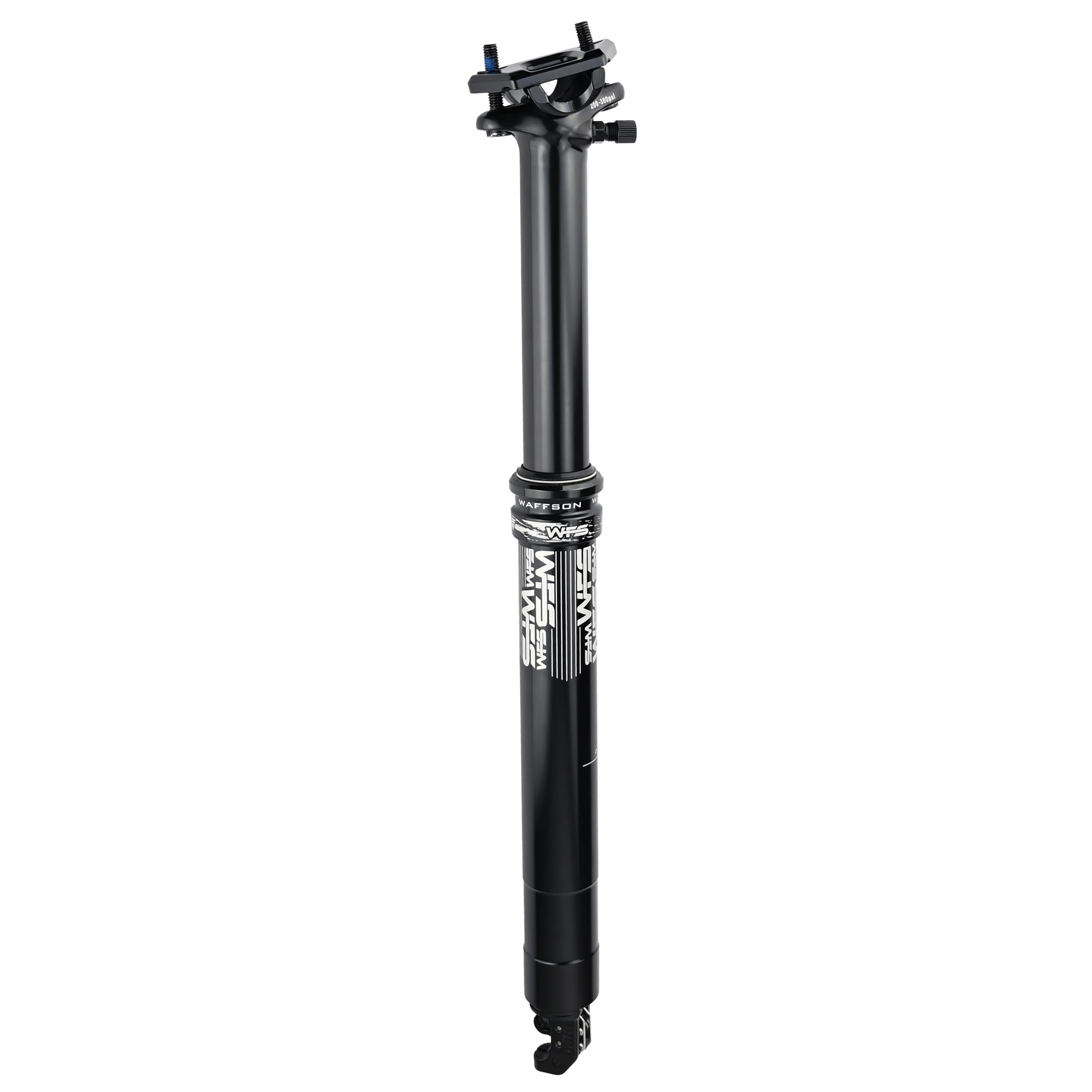 WFS Strata Air Adjustable Suspension Internal Routing 31.6mm x 402mm Dropper Post, Aluminum Alloy Seatpost for Mountain Bike, Road Bikes, MTB, Black