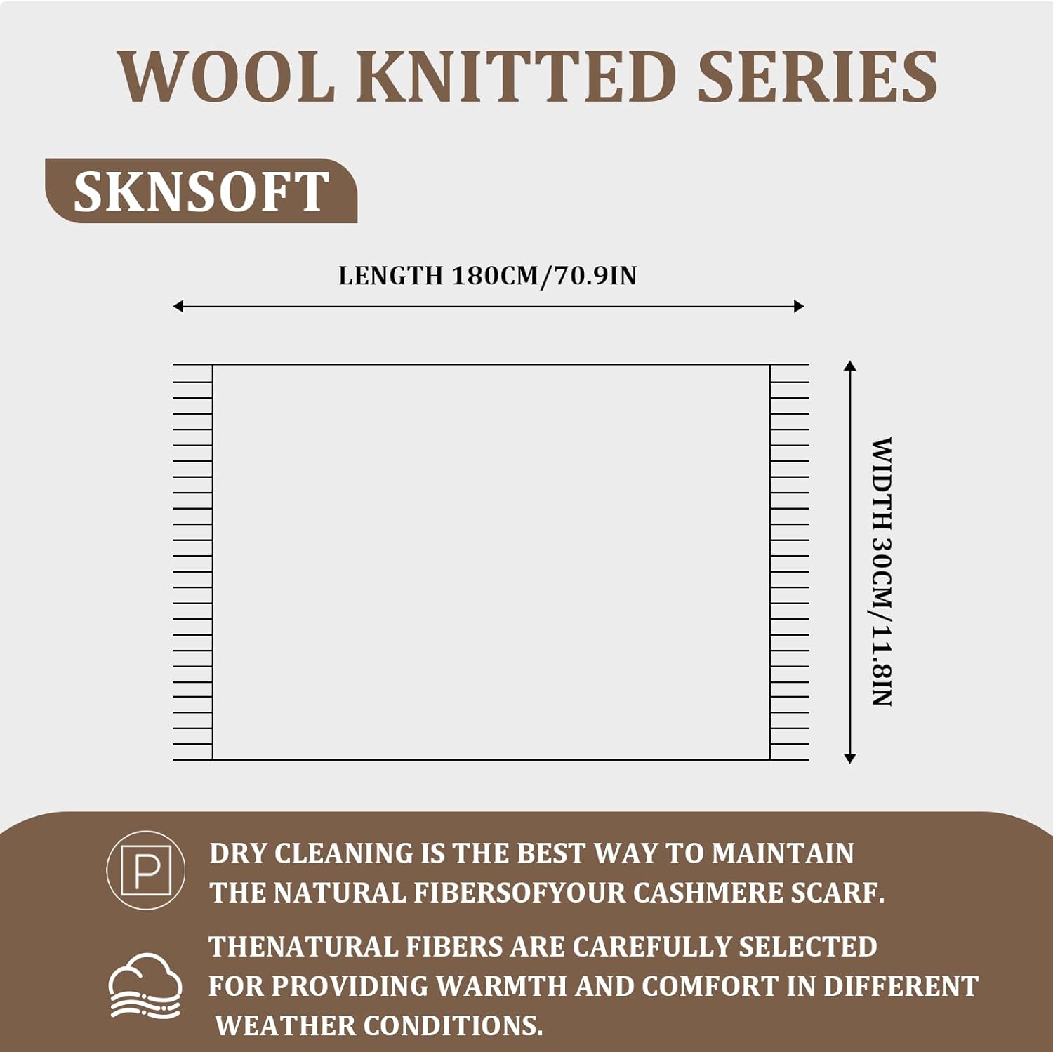 Wool Winter Scarf for Women, Men's Scarves Solid Warm Cold Weather Wraps