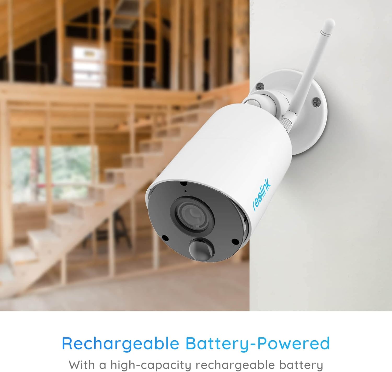 Bеѕt Cуbеr Mоndау 🔥 Reolink Wireless Security Camera Outdoor – 1080P HD, Rechargeable Battery-Powered, 2.4GHz WiFi, Night Vision, 2-Way Talk, Works with Alexa, Cloud/Local SD Storage – Argus Eco