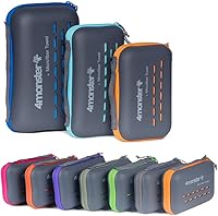 Vista 9 de 4Monster Toalla de viaje de secado rápido con estuche y mosquetón, toalla de microfibra súper absorbente para gimnasio y campamento. Compacta