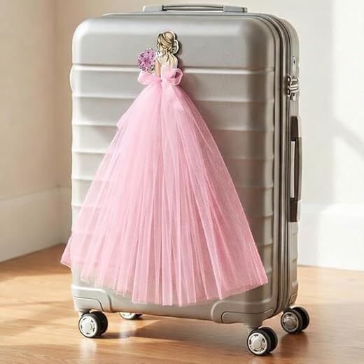 Bride Gown Style Decorative Doll for Gift Wrapping 2pcs | Net Gown Doll Design for Suitcase Decor, Trousseau Packing, Wedd...