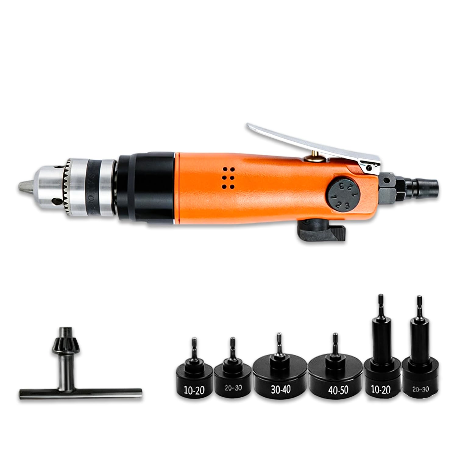 WTRYRN Pneumatic Bottle Cap Sealing Tool, Handheld Air Screw Capper with Non-Slip Grip, Multi-Speed Control for 10-50mm Plastic & Glass Bottle Caps