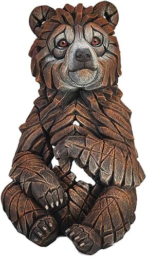Enesco Edge Sculpture Baby Bear Cub Figura de animal, 9.625 pulgadas, marrón